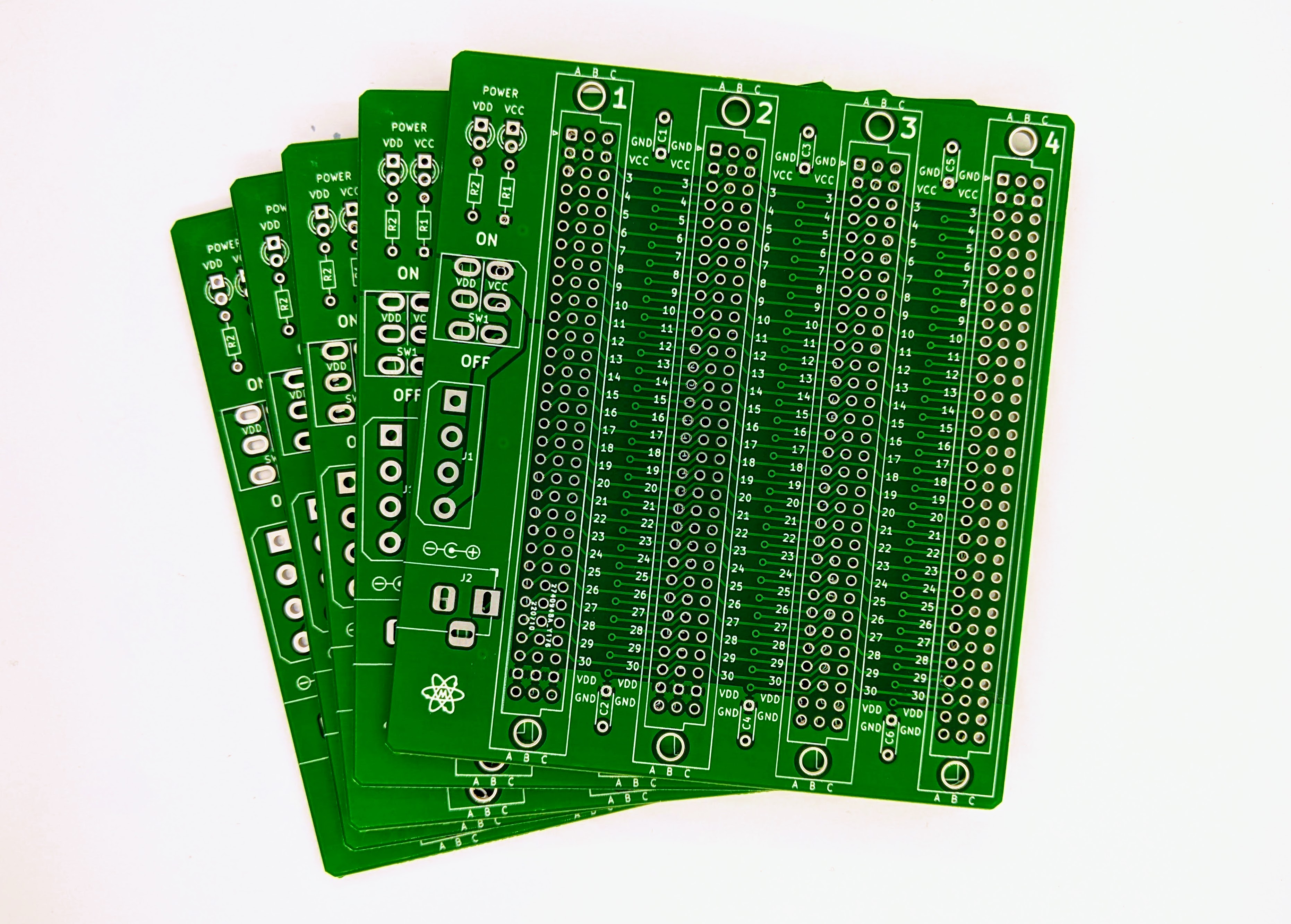 Microbus pssive backplane PCB for Eurocards DIN41612 4 slot 3U 16HP