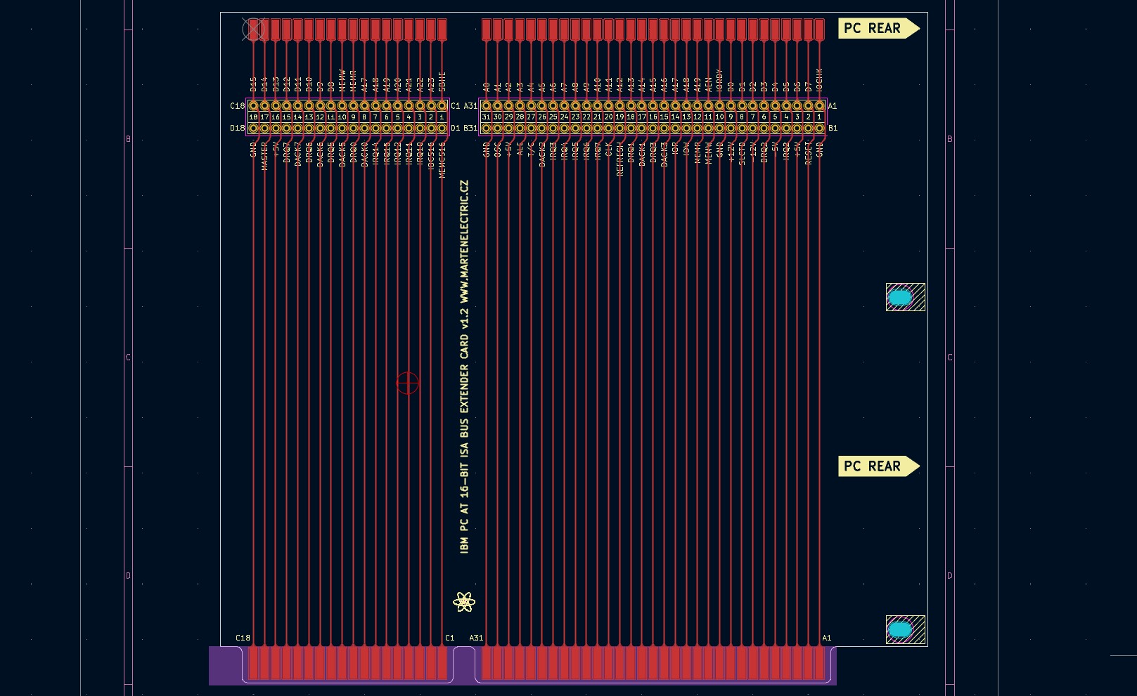 IBM PC XT 16-bit ISA Bus Riser Extender Card