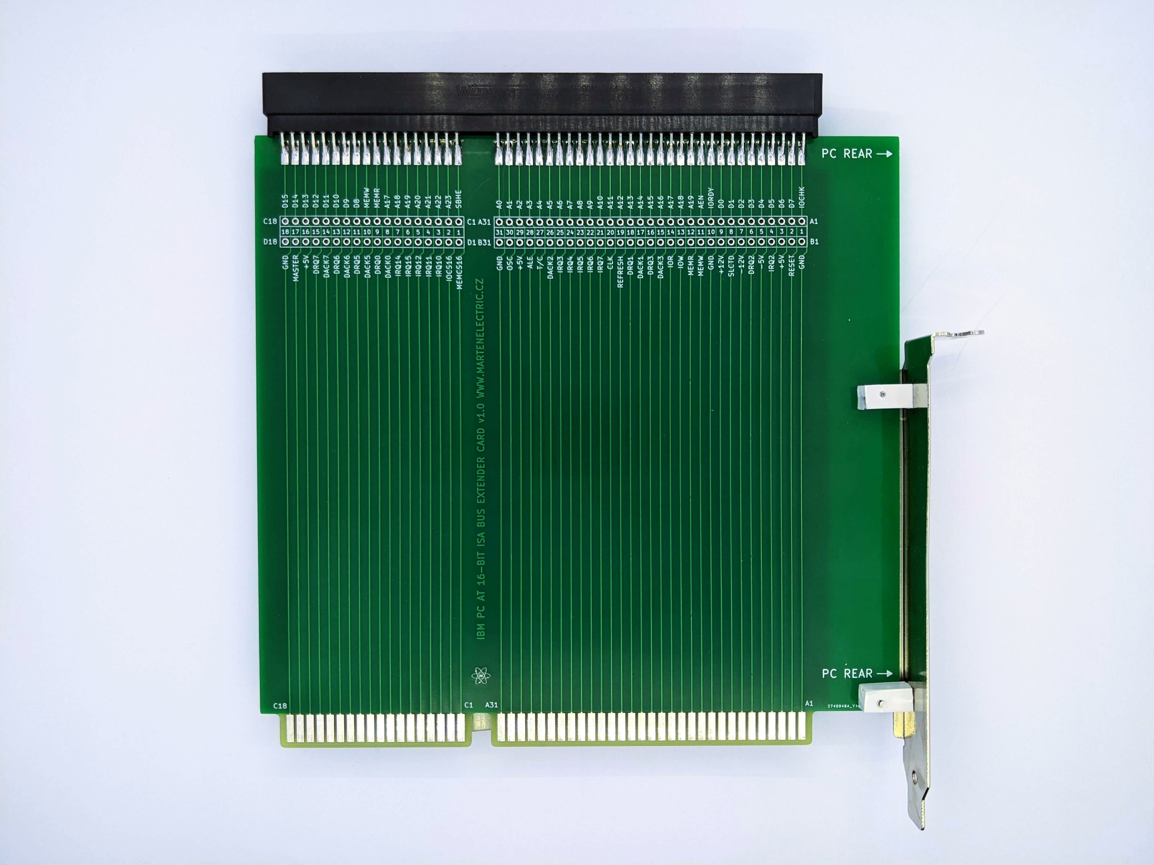 IBM PC XT 16-bit ISA Bus Riser Extender Card