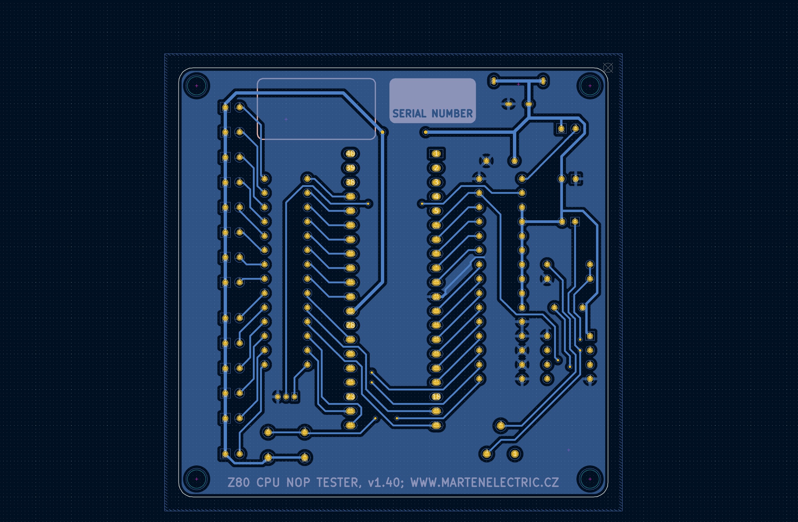Z80 CPU PLCC44 to DIP40 adapter