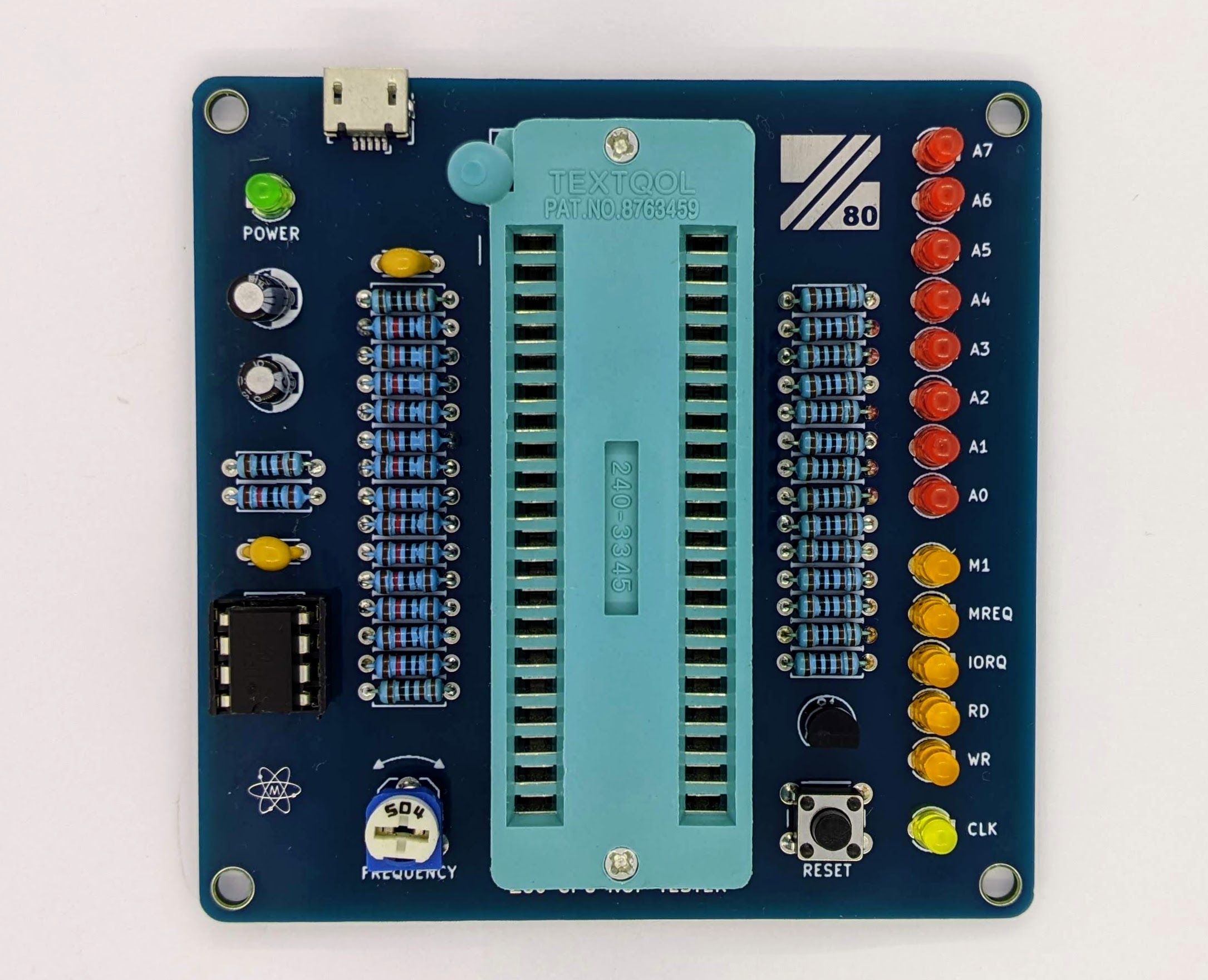 Z80 CPU PLCC44 to DIP40 adapter