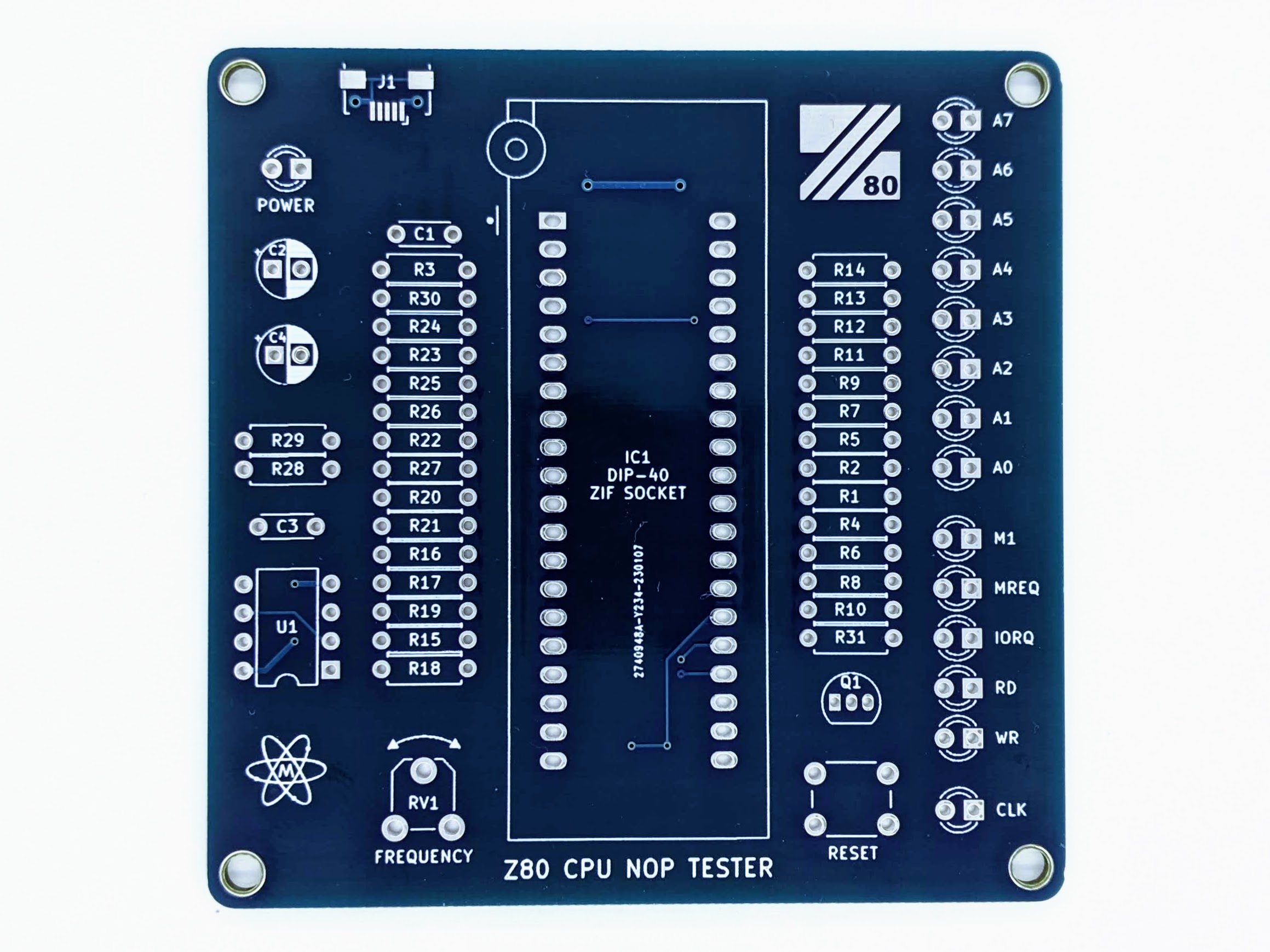 Z80 CPU PLCC44 to DIP40 adapter