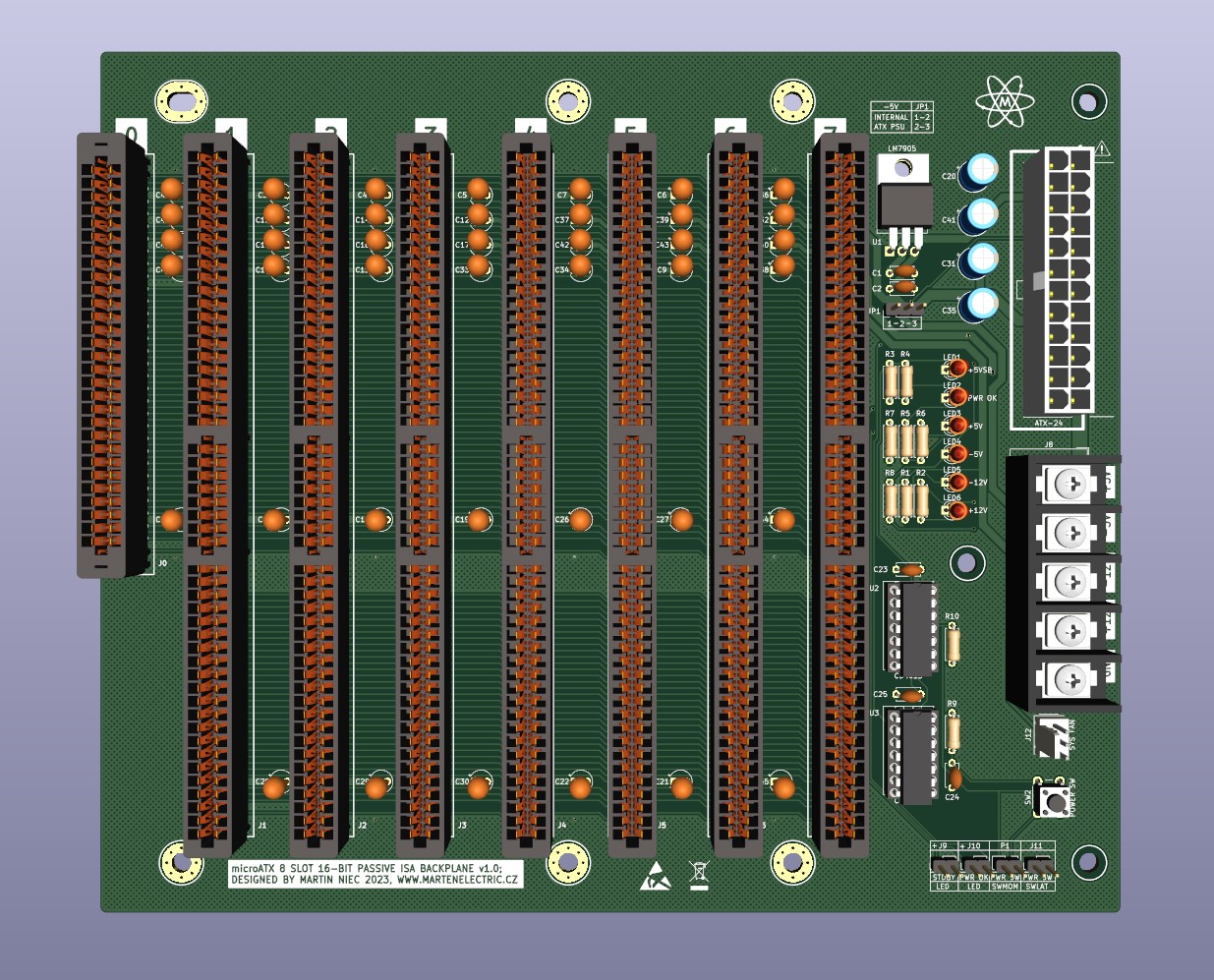 microATX 8slot 16bit backplane