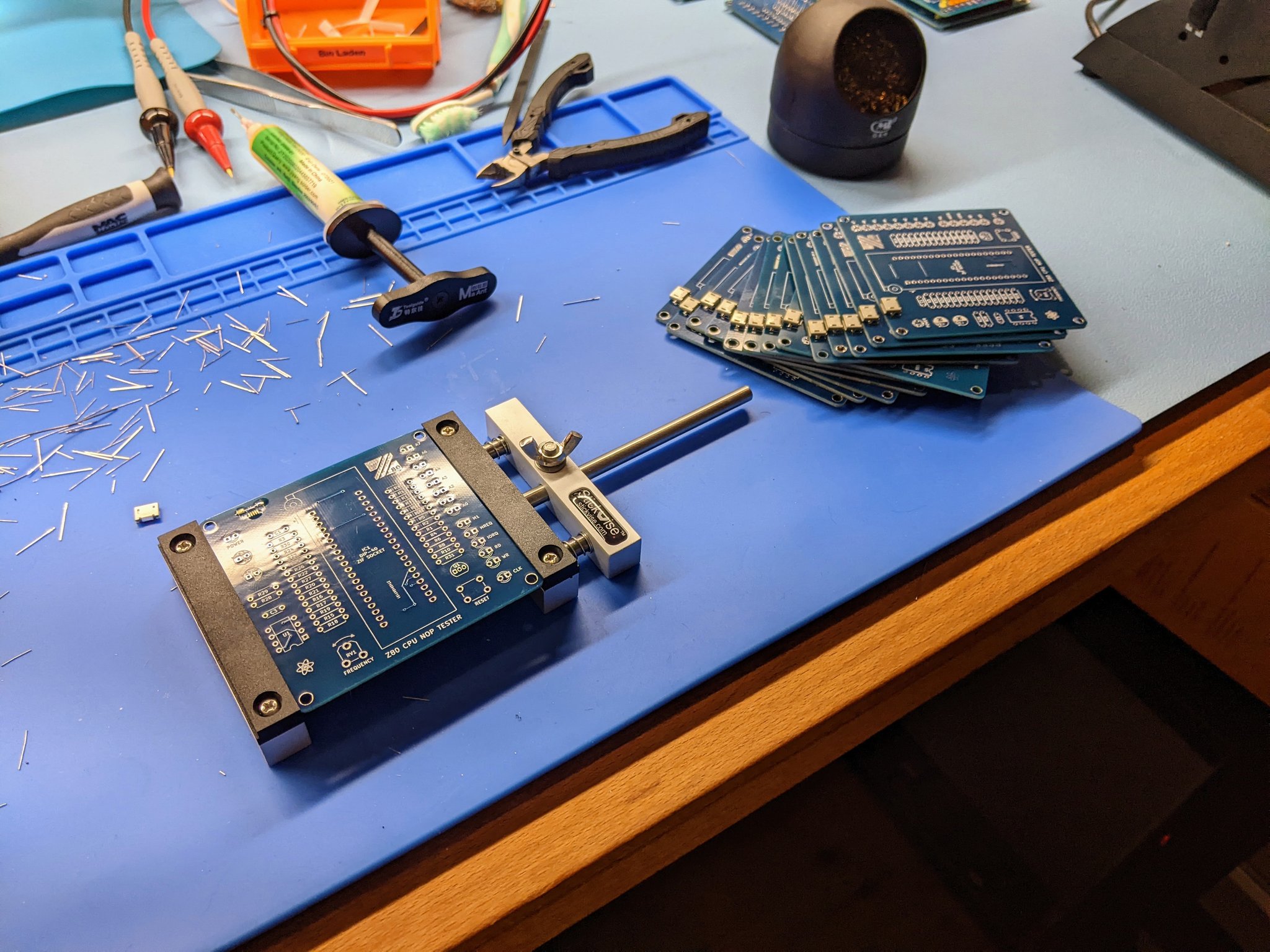 Z80 CPU NOP tester production - joy of soldering