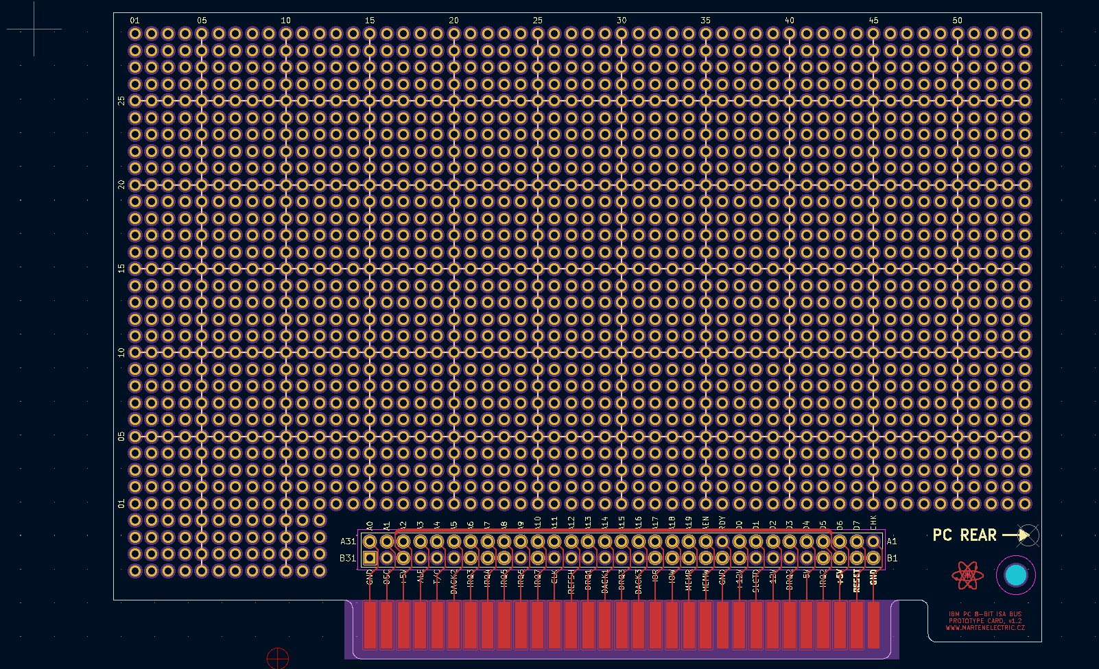 IBM PC XT8-bit ISA Prototype PCB Card XL